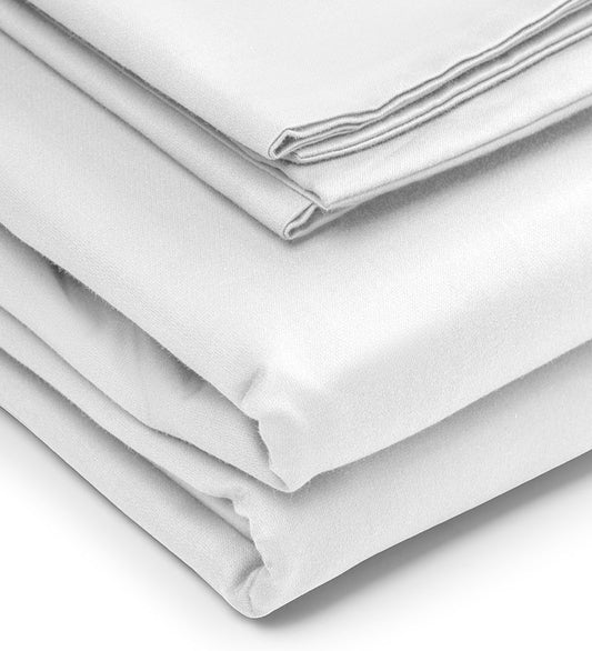 Stack of white sheets on a light gray background