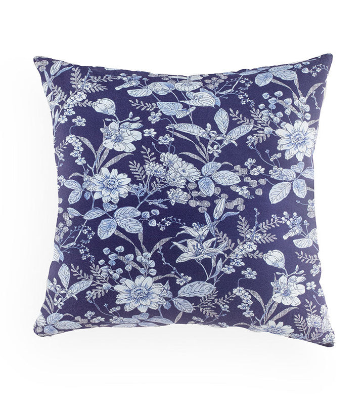 Navy Blooms-Cushion Cover